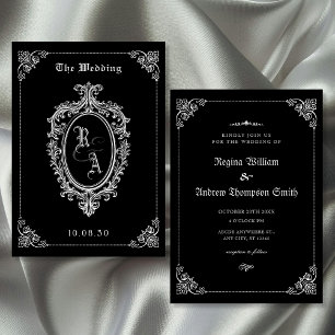 Invitación a la boda gótica del Clásico Negro