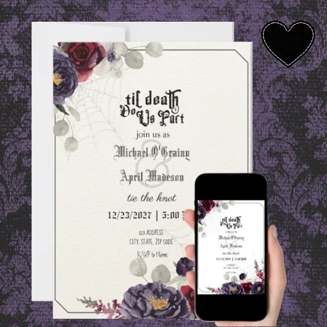Invitación a la boda gótica Gótico oscuro (Subido por el creador)