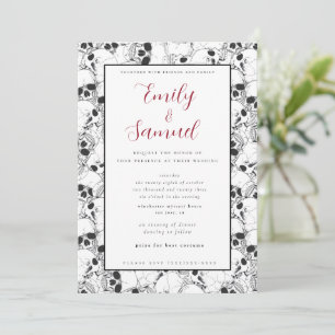 Invitación a la boda gótica moderna