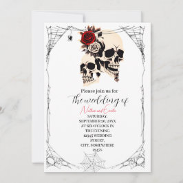 Invitación a la boda gótica romántica