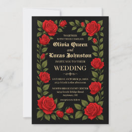 Invitación a la boda gótica Rosa