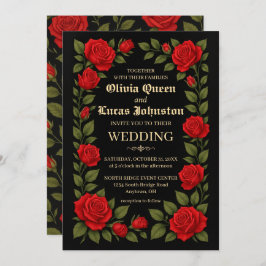 Invitación a la boda gótica Rosa