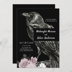 Invitación a la boda gótica vintage