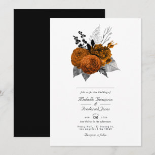 Invitación a la boda gótica vintage