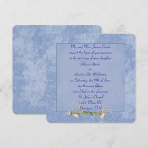 Invitación a la boda Grabado en relieve de Floral