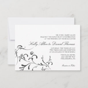Invitación a la boda Gracia floral wb