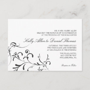 Invitación a la boda Gracia floral wb