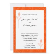 Invitación a la boda gráfica Rosa naranja
