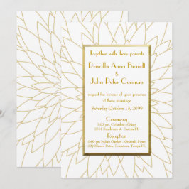 Invitación a la boda, gran gatsby, dahlia geométri