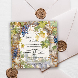 Invitación a la Boda Grapevine Rústica de Invitaci