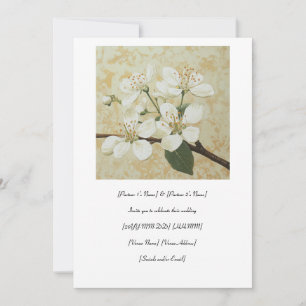 Invitación a la Boda Gravure de la Flor de Service