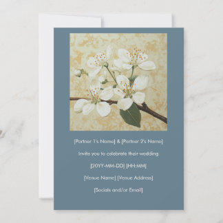 Invitación a la Boda Gravure de la Flor de Service
