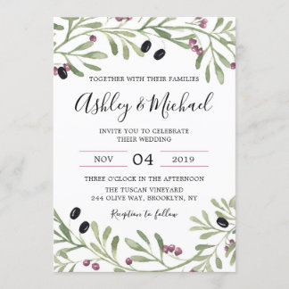 Invitación a la boda griega italiana toscana