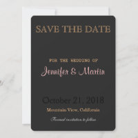 Invitación a la boda gris redondeada tradicional