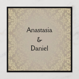 Invitación a la boda grisácea