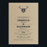 Invitación a la boda grisácea por trofeo rústico<br><div class="desc">Esta invitación a Trofeo Rústico cuenta la historia perfecta de tu evento de madera y está diseñada exclusivamente para Zazzle. Con fuentes tanto suaves como audaces, esta invitación habla a la novia y al Groom - y marca el tono para un boda rústico y de tendencia. Un fondo natural de...</div>