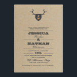 Invitación a la boda grisácea por trofeo rústico<br><div class="desc">Esta invitación a Trofeo Rústico cuenta la historia perfecta de tu evento de madera y está diseñada exclusivamente para Zazzle. Con fuentes tanto suaves como audaces, esta invitación habla a la novia y al Groom - y marca el tono para un boda rústico y de tendencia. Un fondo natural de...</div>