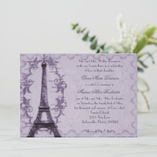 Invitación a la Boda Grunge de Lavender Paris
