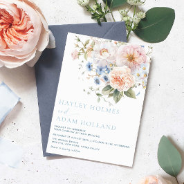 Invitación a la boda Hargrove Blue Floral