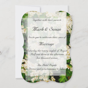 Invitación a la boda Hawthorn Blossom