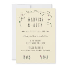 Invitación a la boda hecha a mano