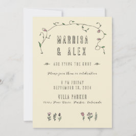 Invitación a la boda hecha a mano