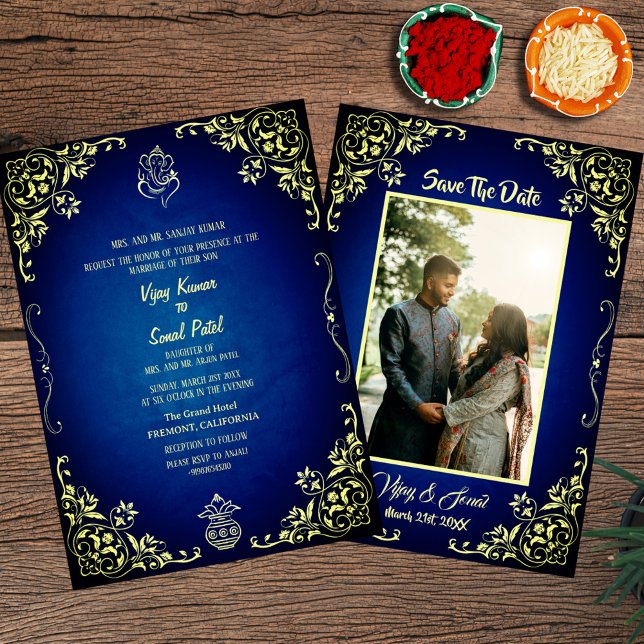 Invitación a la boda hindú con imagen Personalizad (Subido por el creador)