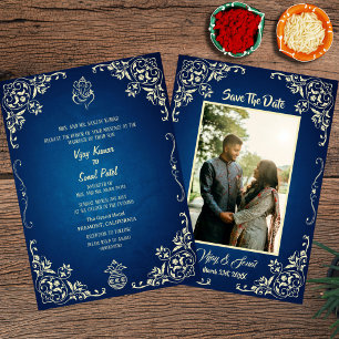 Invitación a la boda hindú con imagen Personalizad