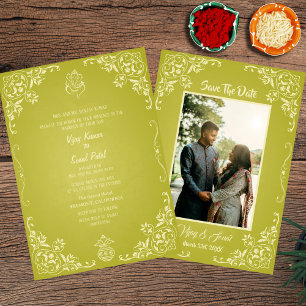 Invitación a la boda hindú con imagen Personalizad