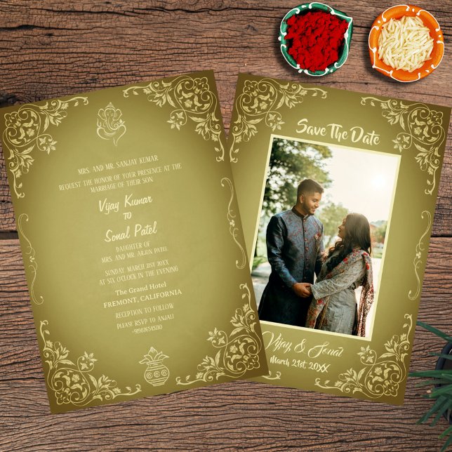 Invitación a la boda hindú con imagen Personalizad (Subido por el creador)