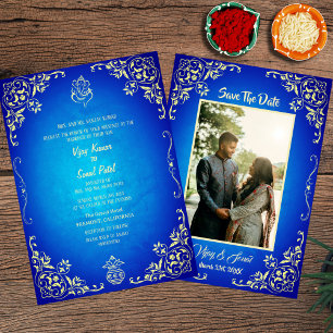 Invitación a la boda hindú con imagen Personalizad
