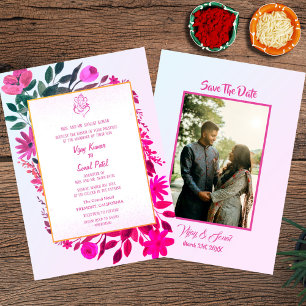 Invitación a la boda hindú con imagen Personalizad