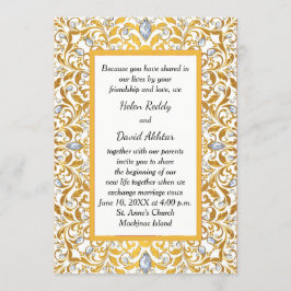 Invitación a la boda hindú-dorada