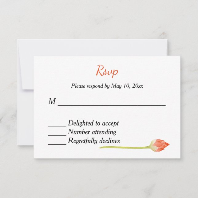 Invitación a la boda hindú-hindú RSVP (Anverso)