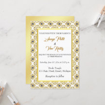 Invitación a la boda hindú india