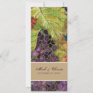 Invitación a la boda Hoja de uva de otoño