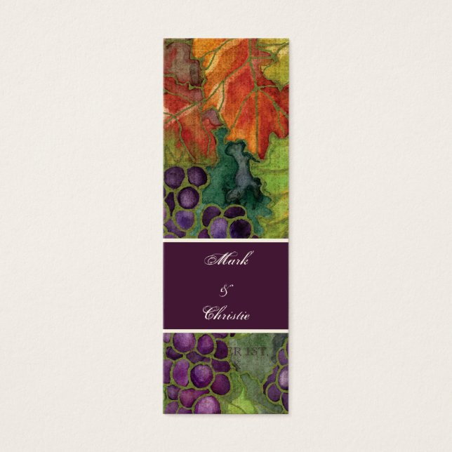 Invitación a la boda Hoja de uva de otoño (Frente)