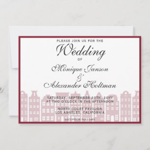Invitación a la boda holandesa en el Canal de Amst