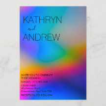 Invitación a la boda holográfica moderna