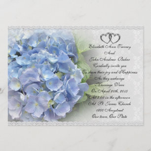 Invitación a la boda Hydrangea y Lace
