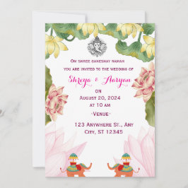 Invitación a la boda india
