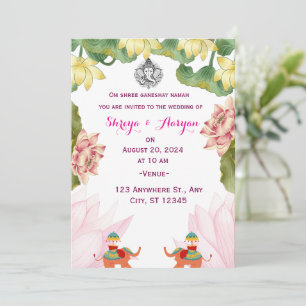 Invitación a la boda india