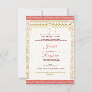 Invitación a la boda india