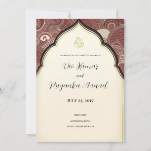 Invitación a la boda india