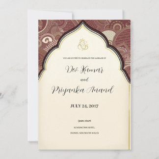 Invitación a la boda india