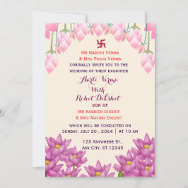Invitación a la boda india