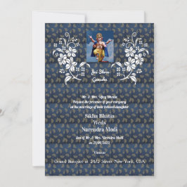 Invitación a la boda india con el auspicioso Ganes