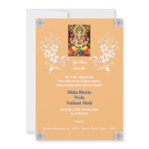 Invitación a la boda india del Diseñador Ganesha