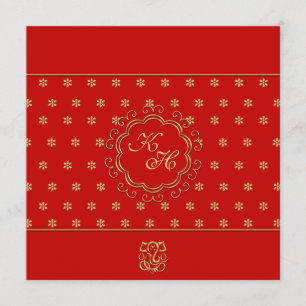 Invitación a la boda india inspirada en el rojo y