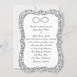 Invitación a la boda infinita de diamantes de Purp